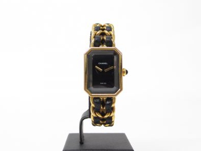CHANEL シャネル プルミエールM H0001 GP×革ベルト レディース腕時計