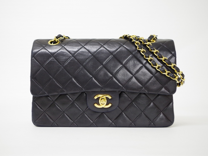 CHANEL シャネル マトラッセチェーンショルダー 23cm ラムスキン ブラック※ベタつきあり（12月限定・査定金額10%UPキャンペーン価格！）